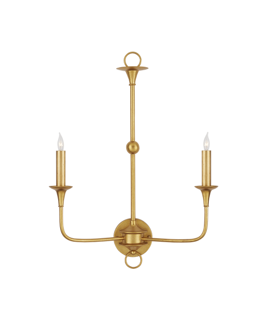 Nottaway Gold Double-Light Wall Sconce