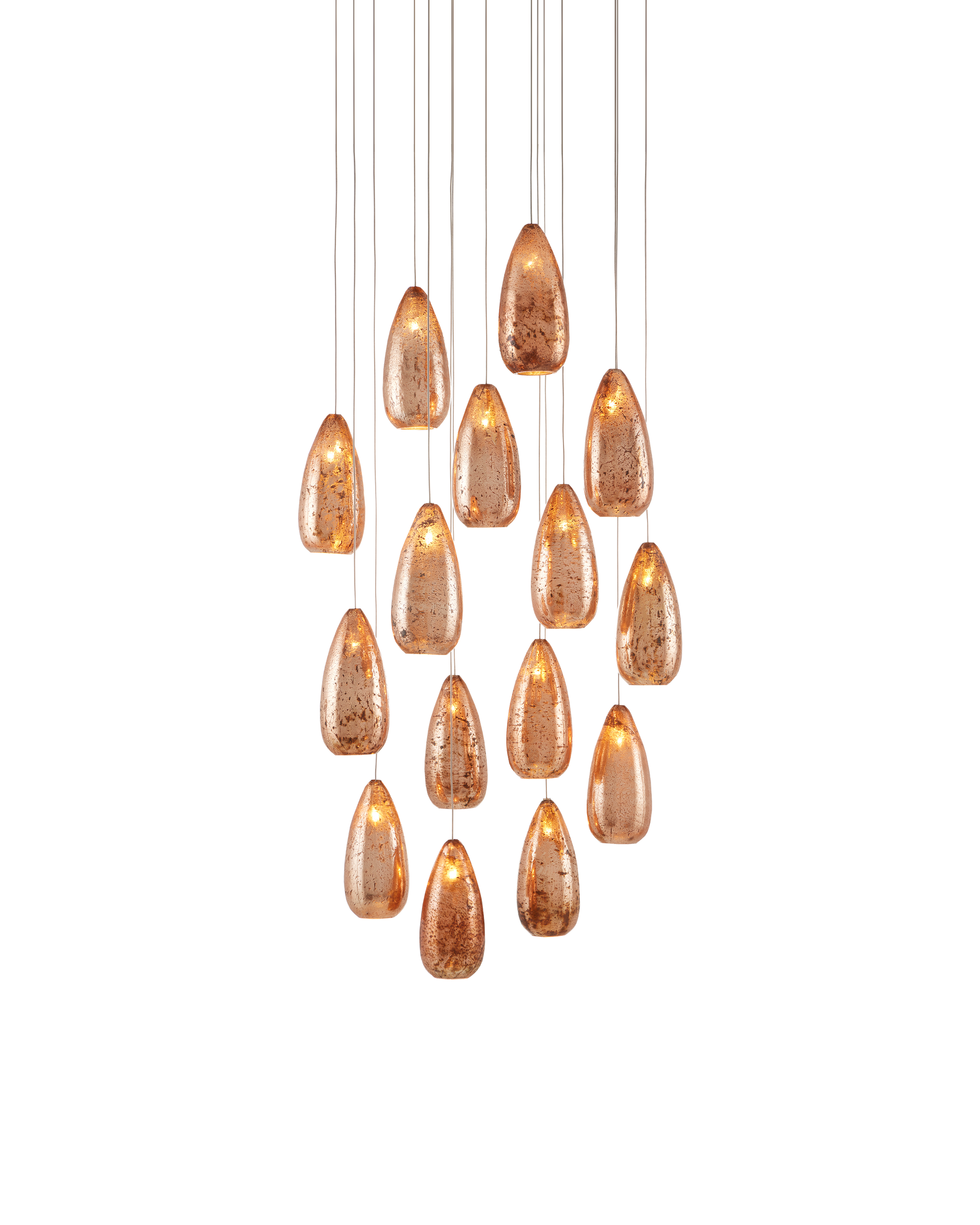 Rame 15-Light Round Multi-Drop Pendant