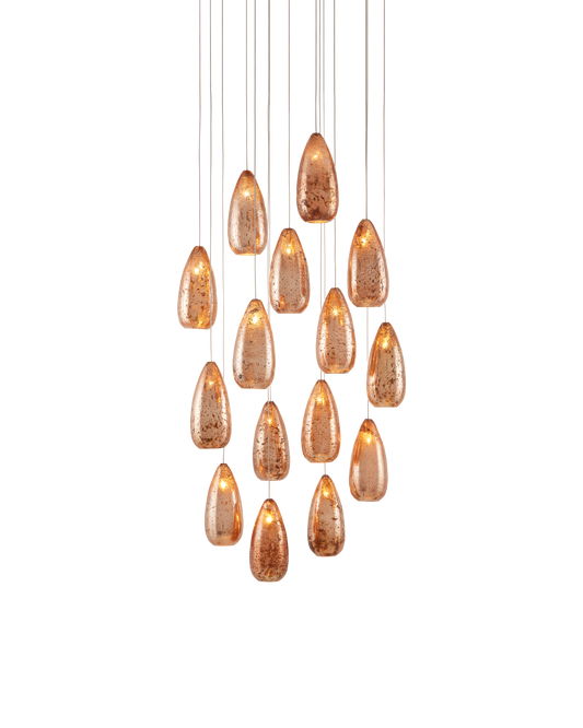 Rame 15-Light Round Multi-Drop Pendant