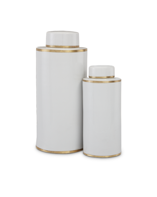 Ivory Tea Canister Set of 2