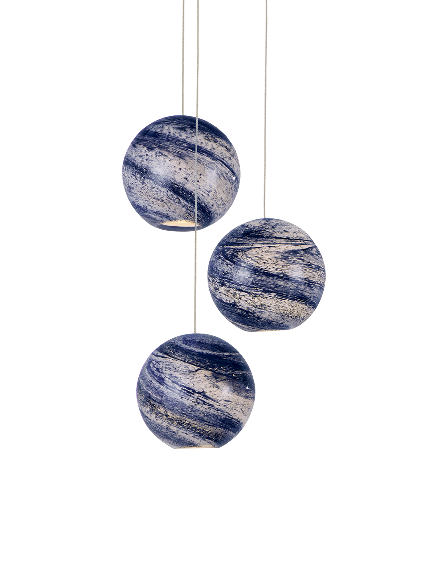 Palatino 3-Light Round Multi-Drop Pendant