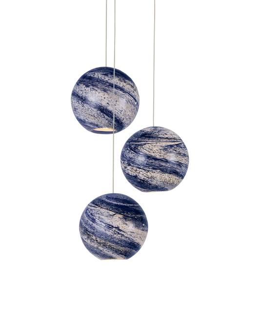 Palatino 3-Light Round Multi-Drop Pendant