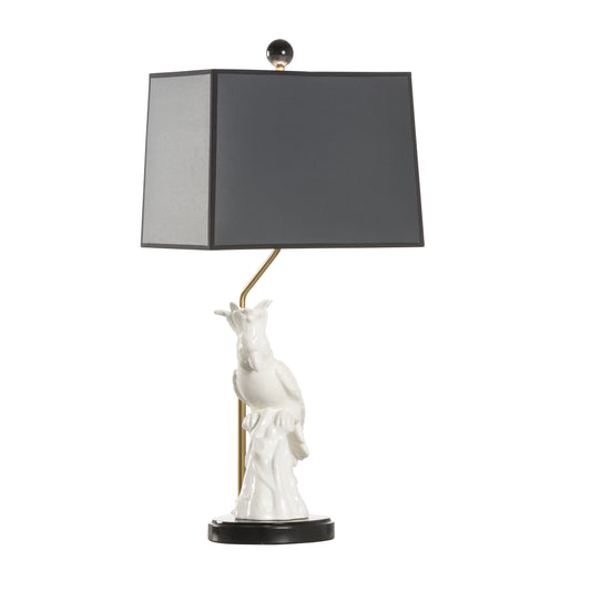Hope Parrot Lamp - White - Left Facing