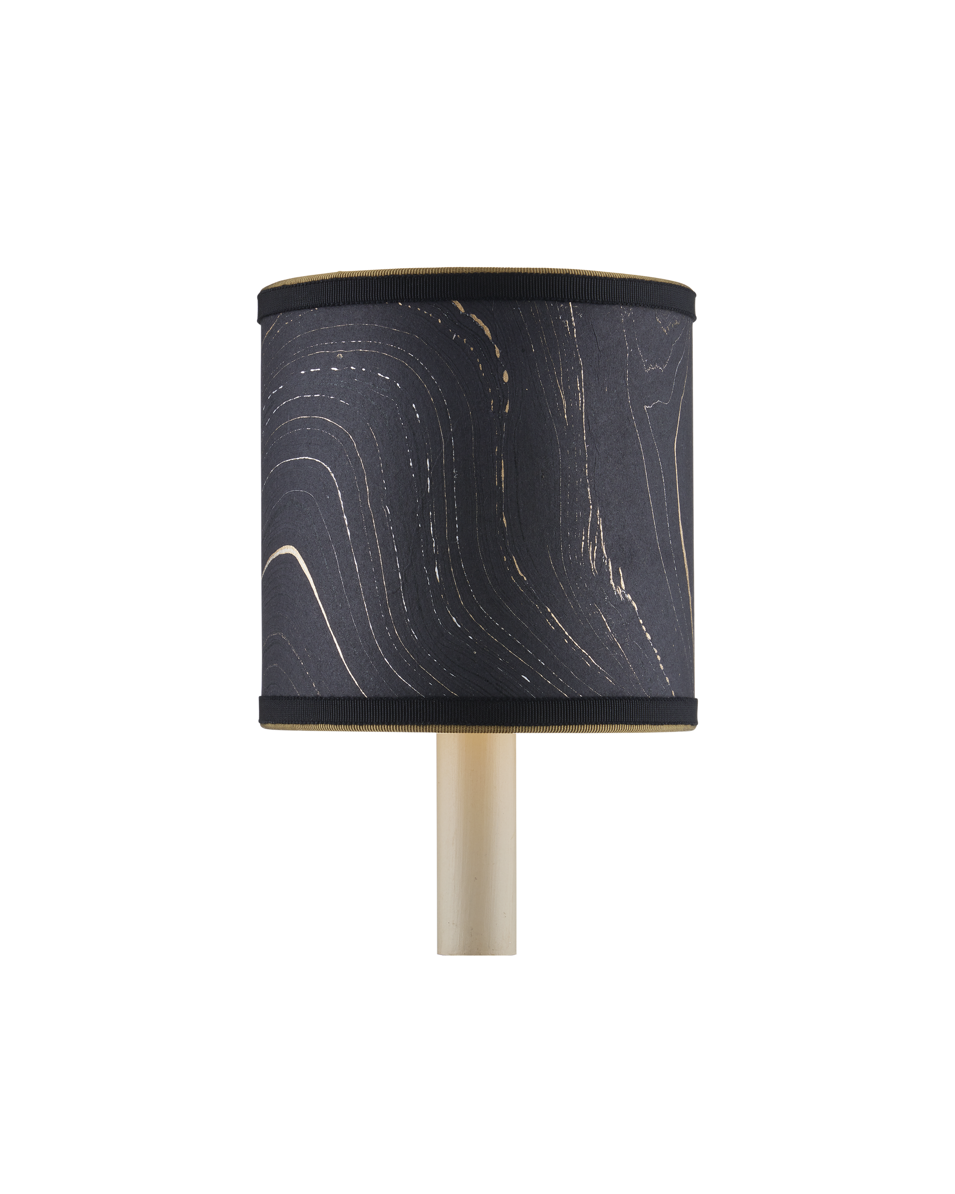Marble Black Paper Drum Chandelier Shade