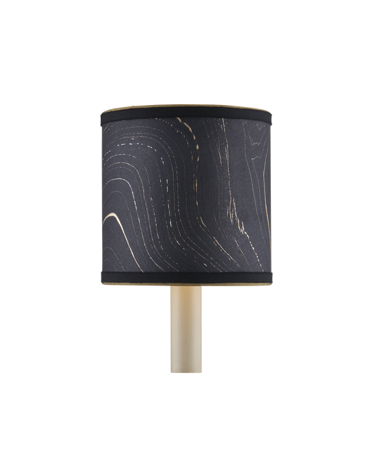 Marble Black Paper Drum Chandelier Shade