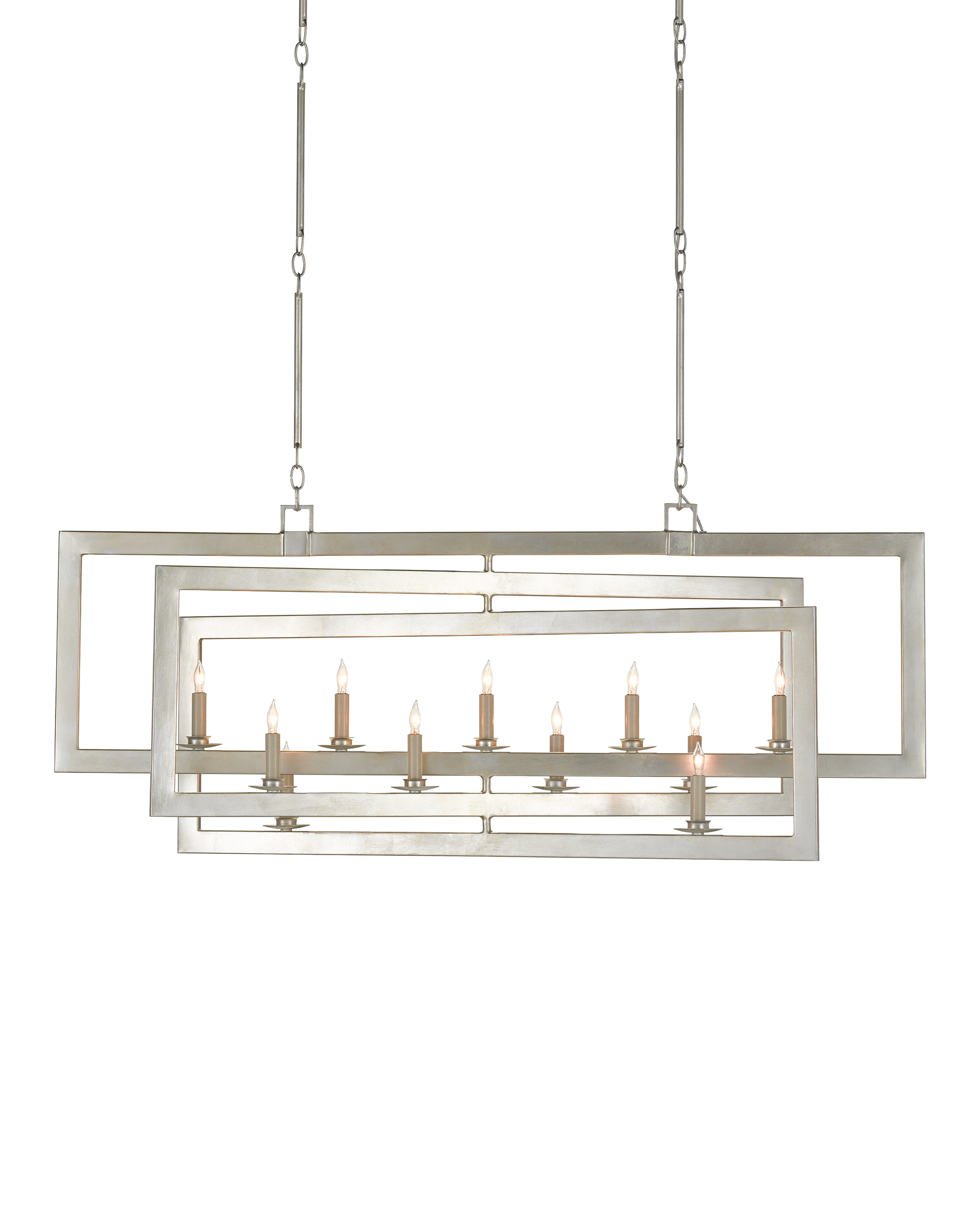 Middleton Rectangular Silver Chandelier