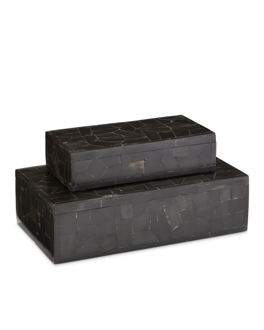 Black Bone Mosaic Box Set of 2