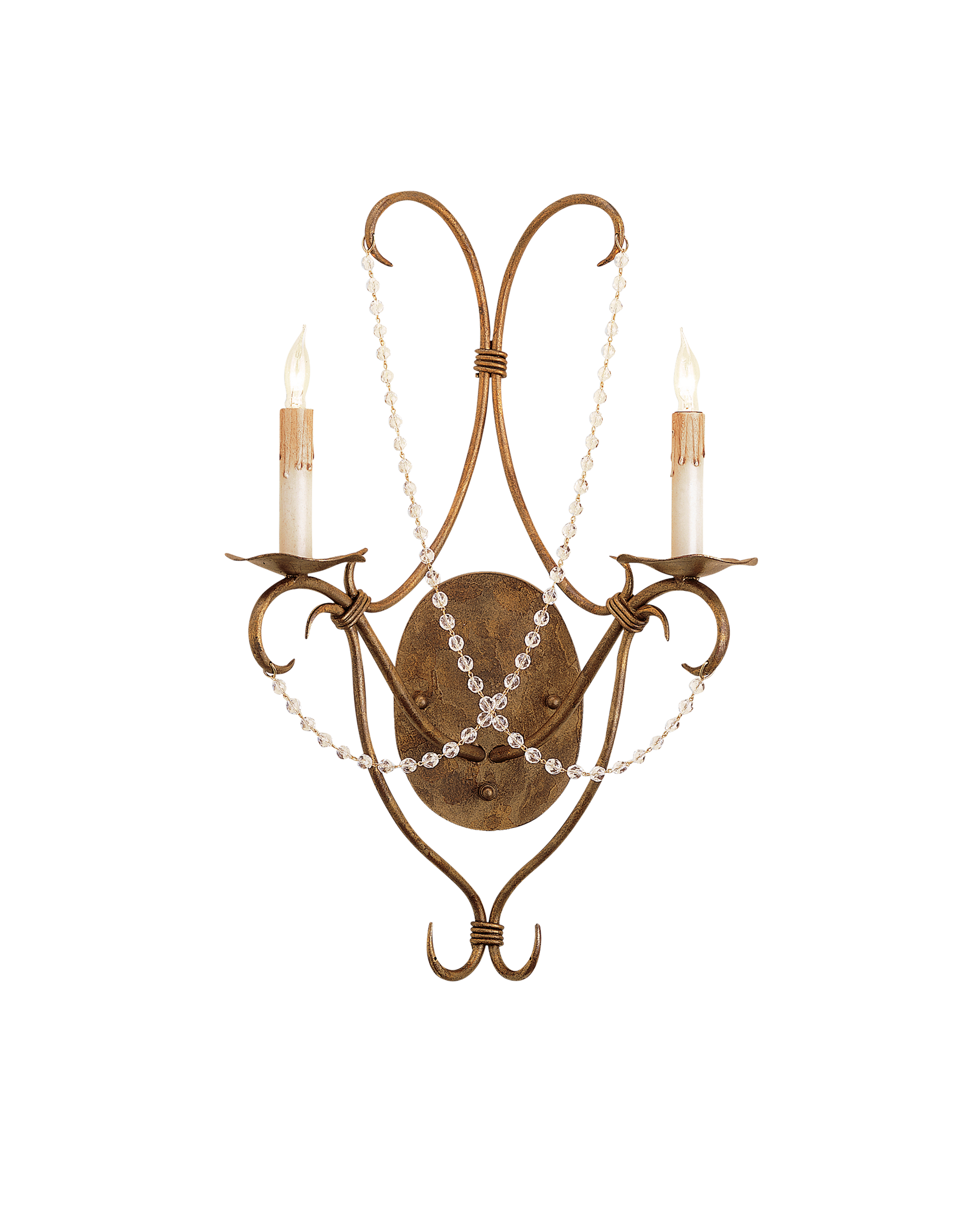 Crystal Lights Gold Wall Sconce