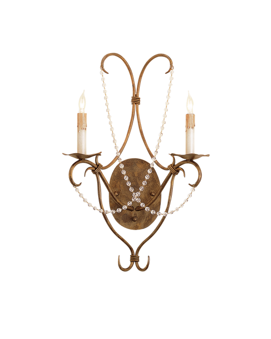 Crystal Lights Gold Wall Sconce