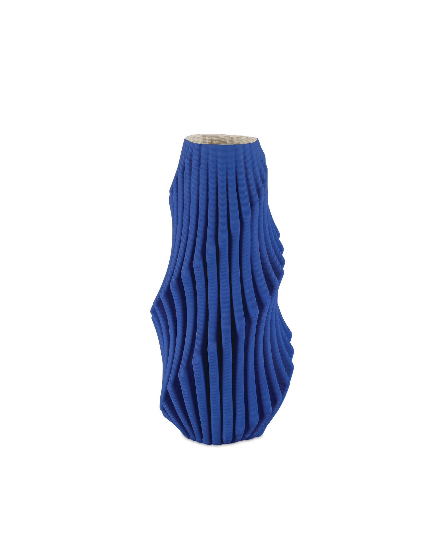 Blue Pleat Medium Vase