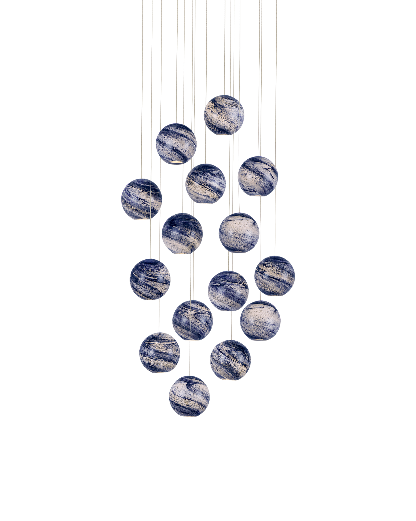 Palatino 15-Light Round Multi-Drop Pendant