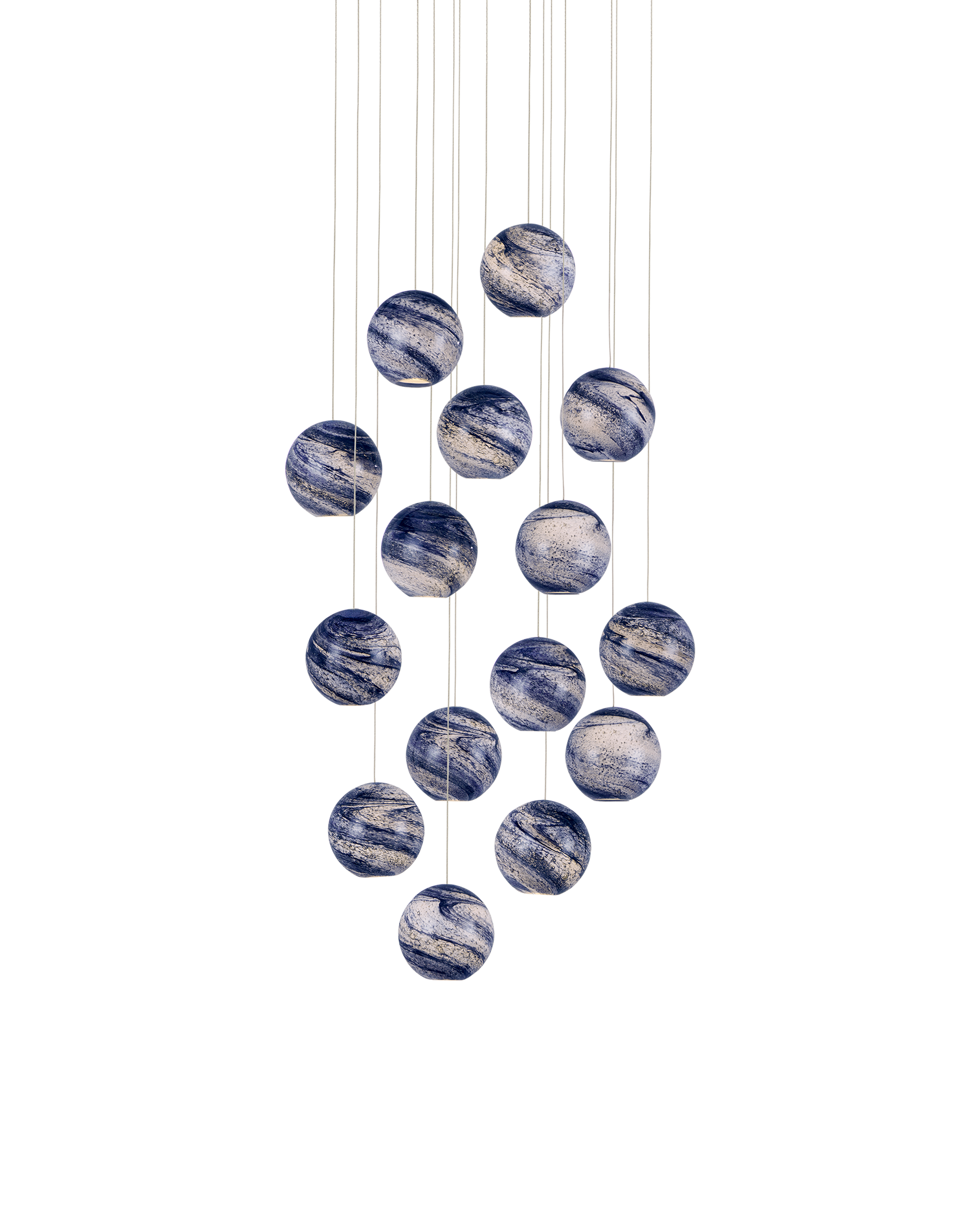 Palatino 15-Light Round Multi-Drop Pendant