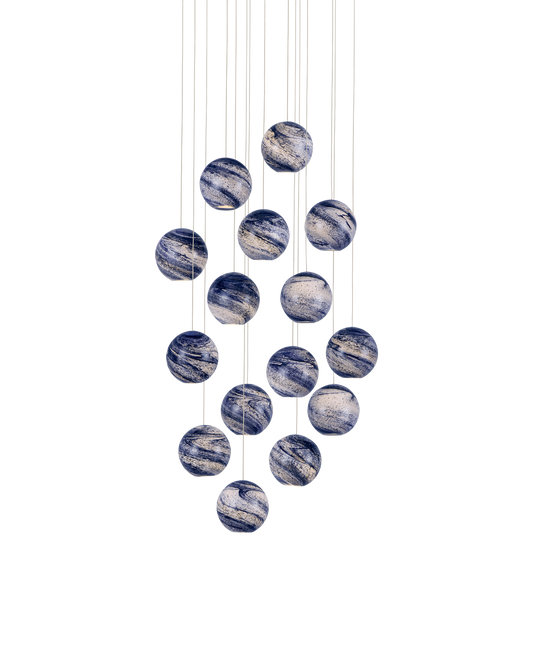Palatino 15-Light Round Multi-Drop Pendant