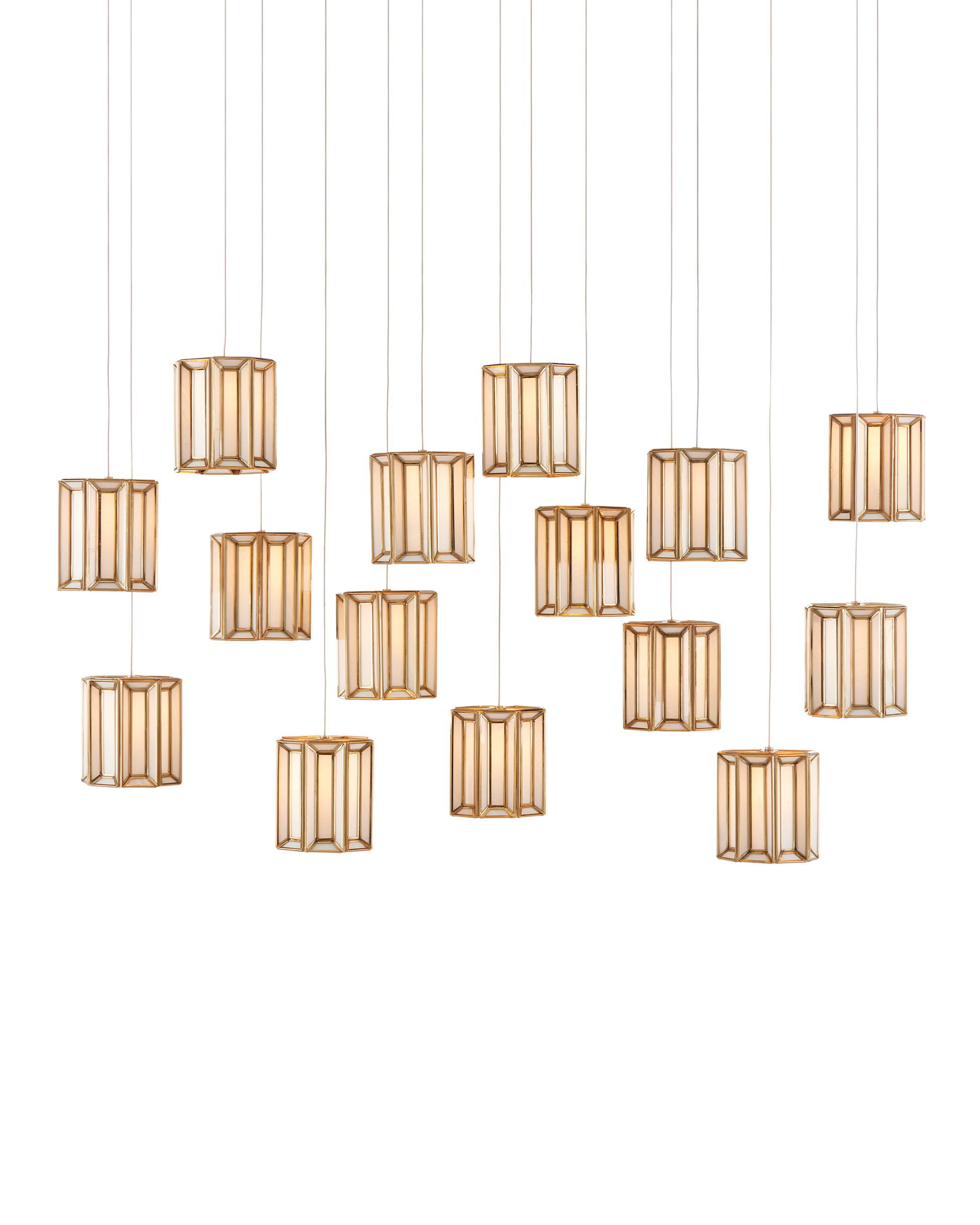 Daze 15-Light Linear Multi-Drop Pendant