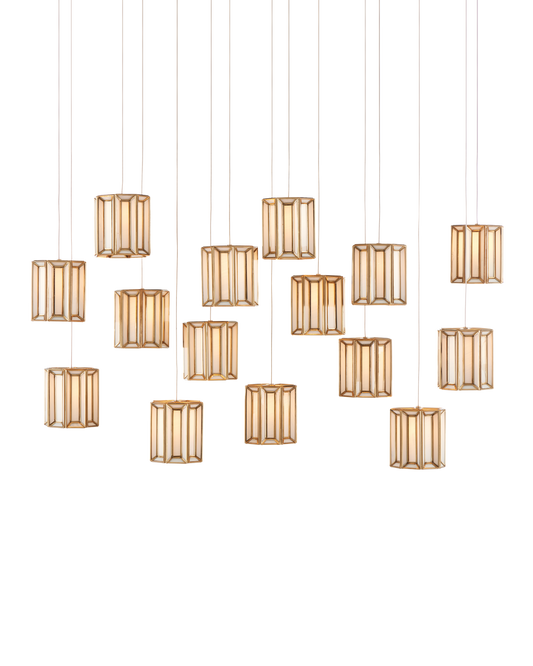 Daze 15-Light Linear Multi-Drop Pendant