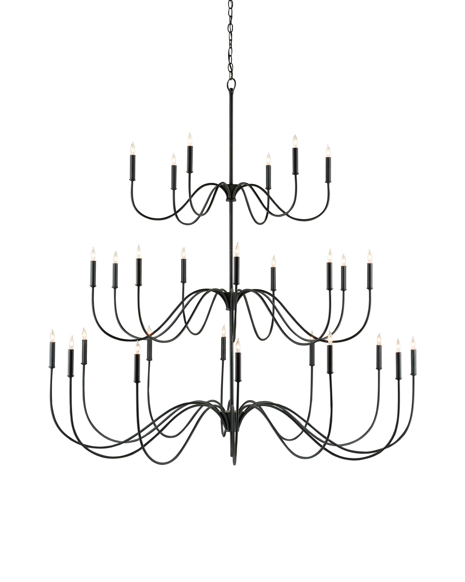 Tirrell Large Black Chandelier