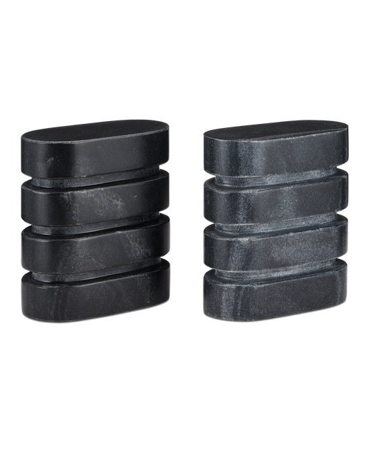 Bheslana Marble Black Object Set of 2