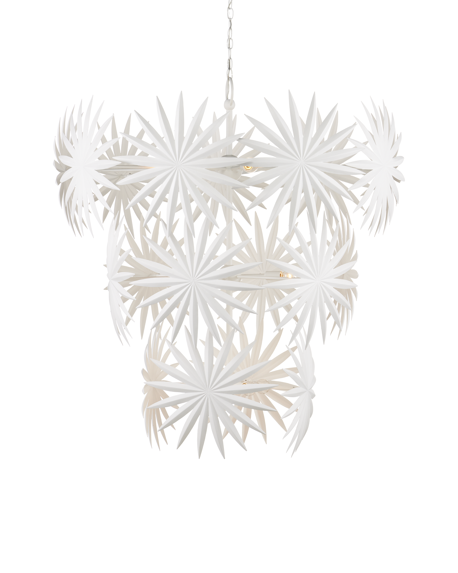 Bismarkia Large White Chandelier