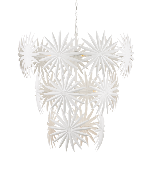 Bismarkia Large White Chandelier