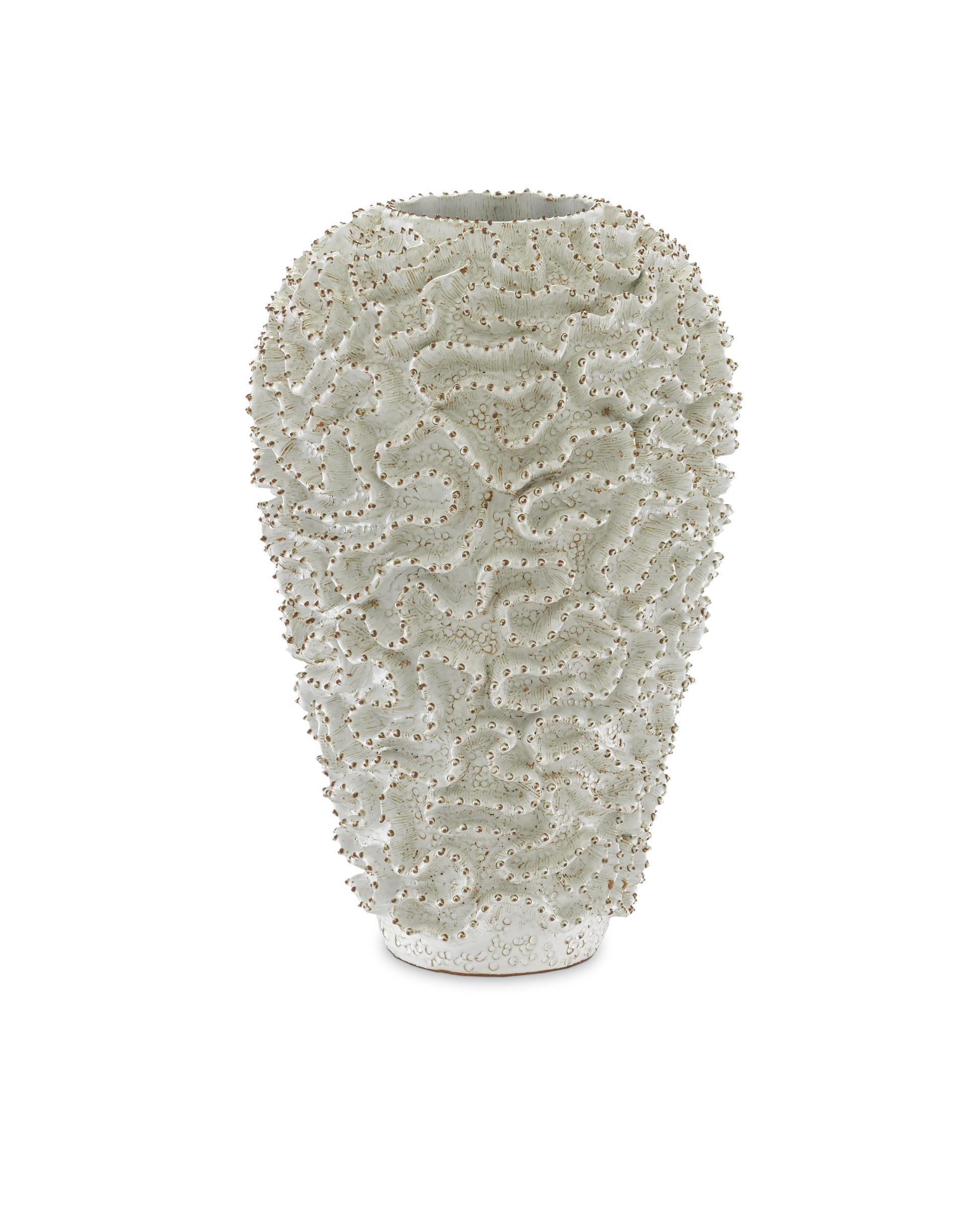 Swirl Large White Vase