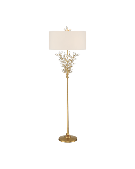 Forget-Me-Not Gold Floor Lamp
