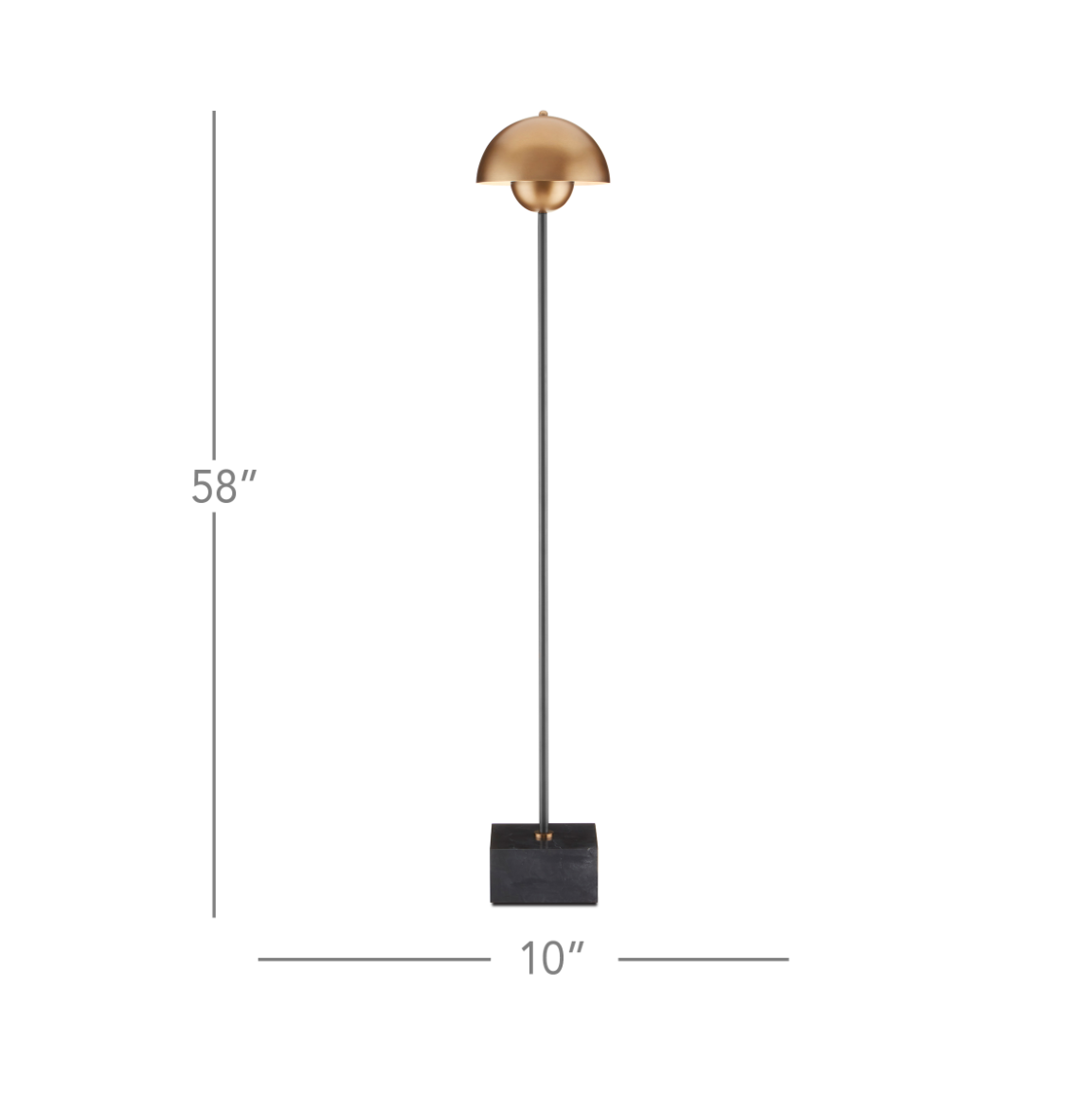 La Rue Brass Floor Lamp