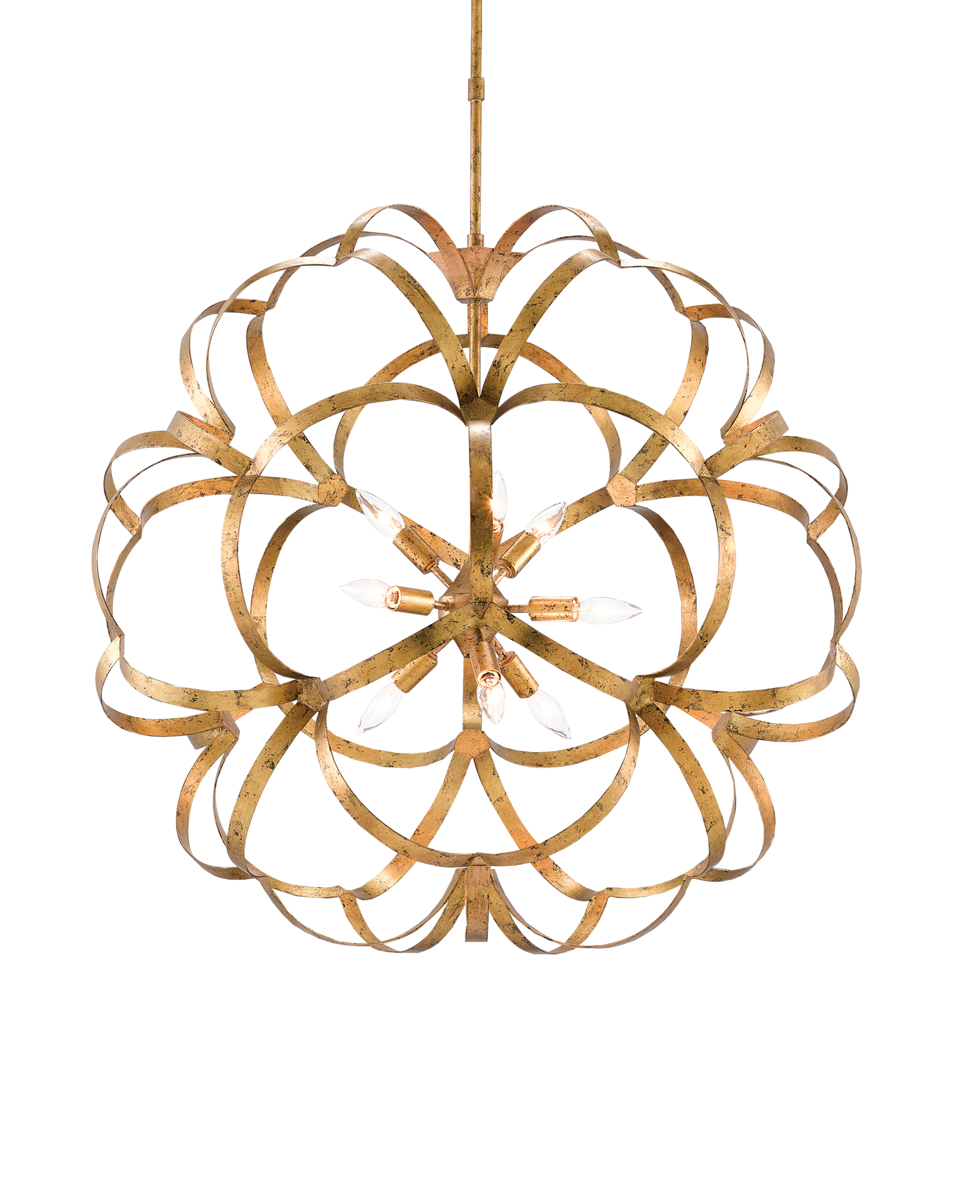 Sappho Gold Orb Chandelier