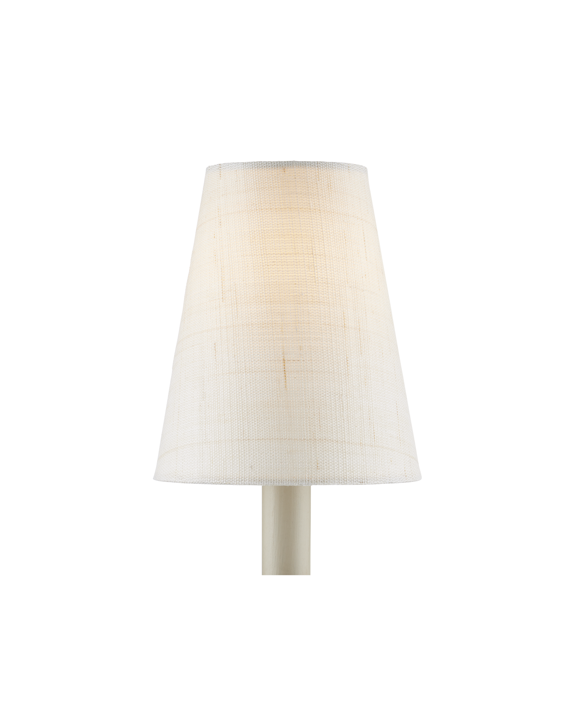 Ivory Fine Grasscloth Tapered Chandelier Shade