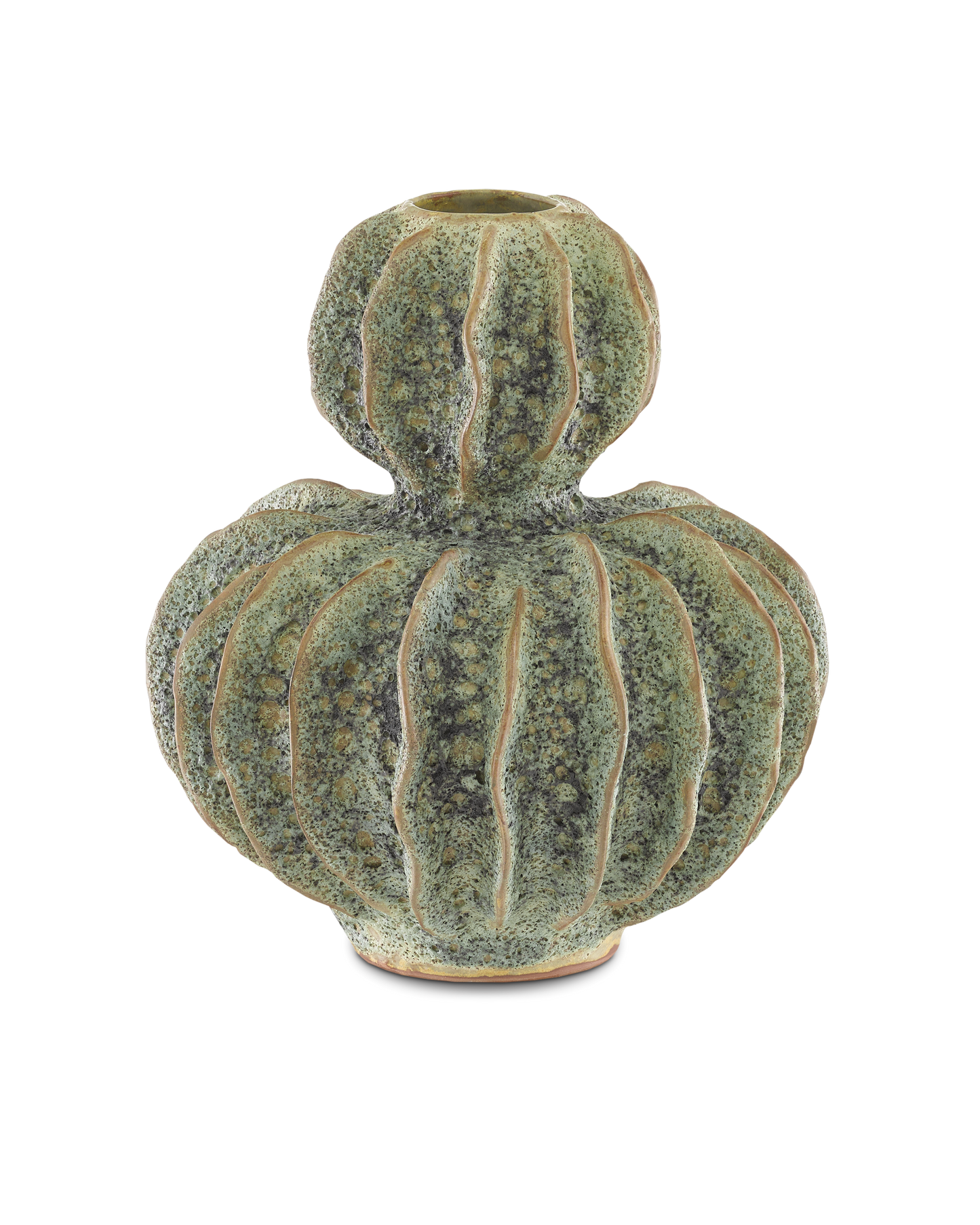 Sunken Boat Double Gourd Green Vase