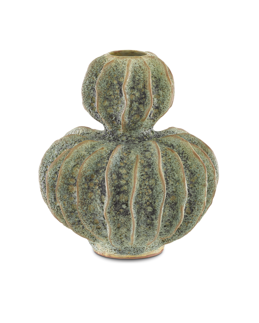 Sunken Boat Double Gourd Green Vase