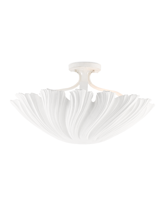Hadley White Semi-Flush Mount