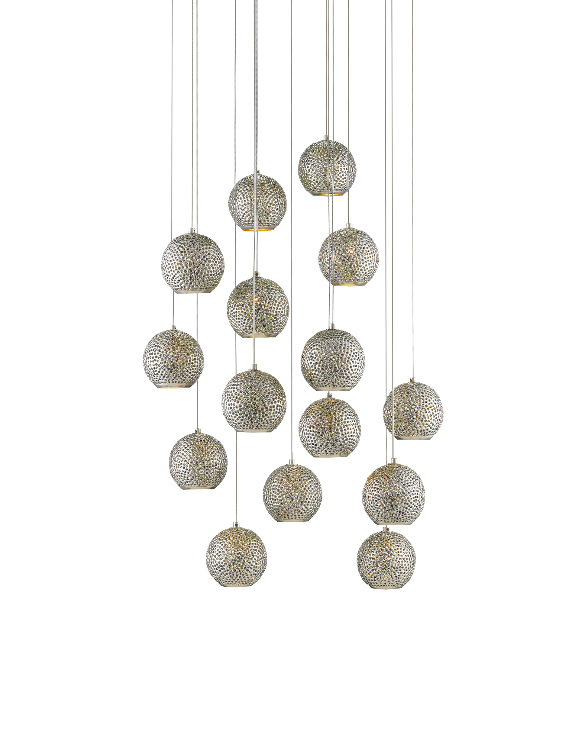 Giro 15-Light Round Multi-Drop Pendant