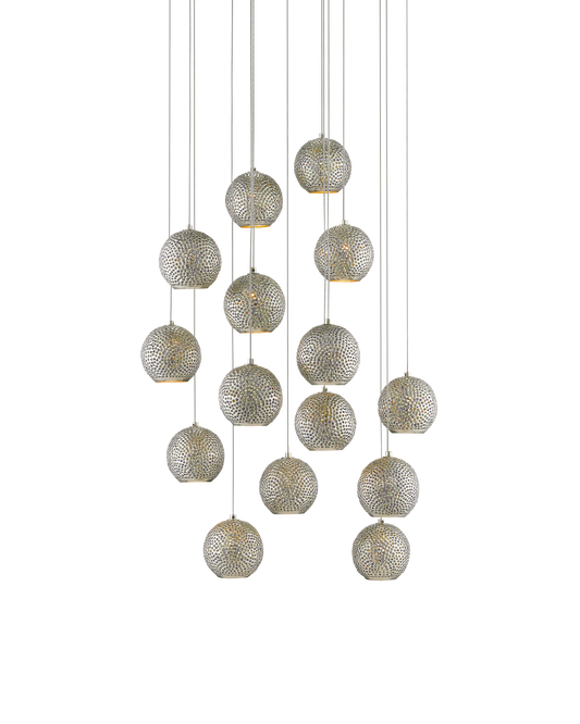 Giro 15-Light Round Multi-Drop Pendant