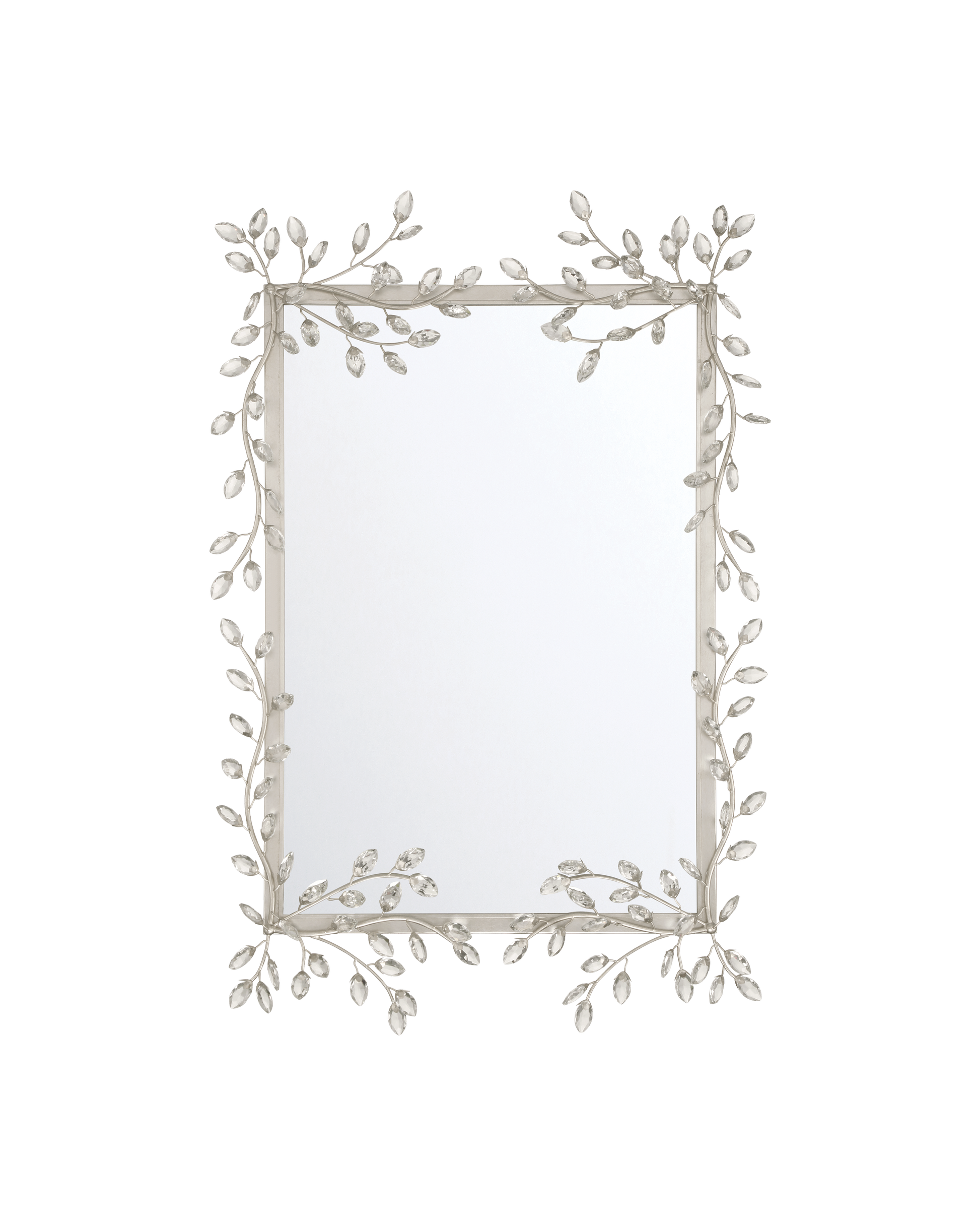 Forget-Me-Not Silver Rectangular Mirror