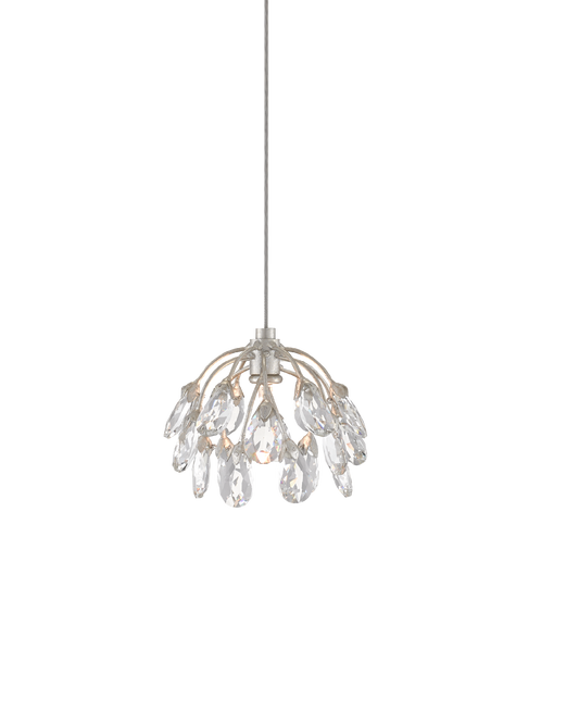 Crystal Bud 1-Light Round Multi-Drop Pendant