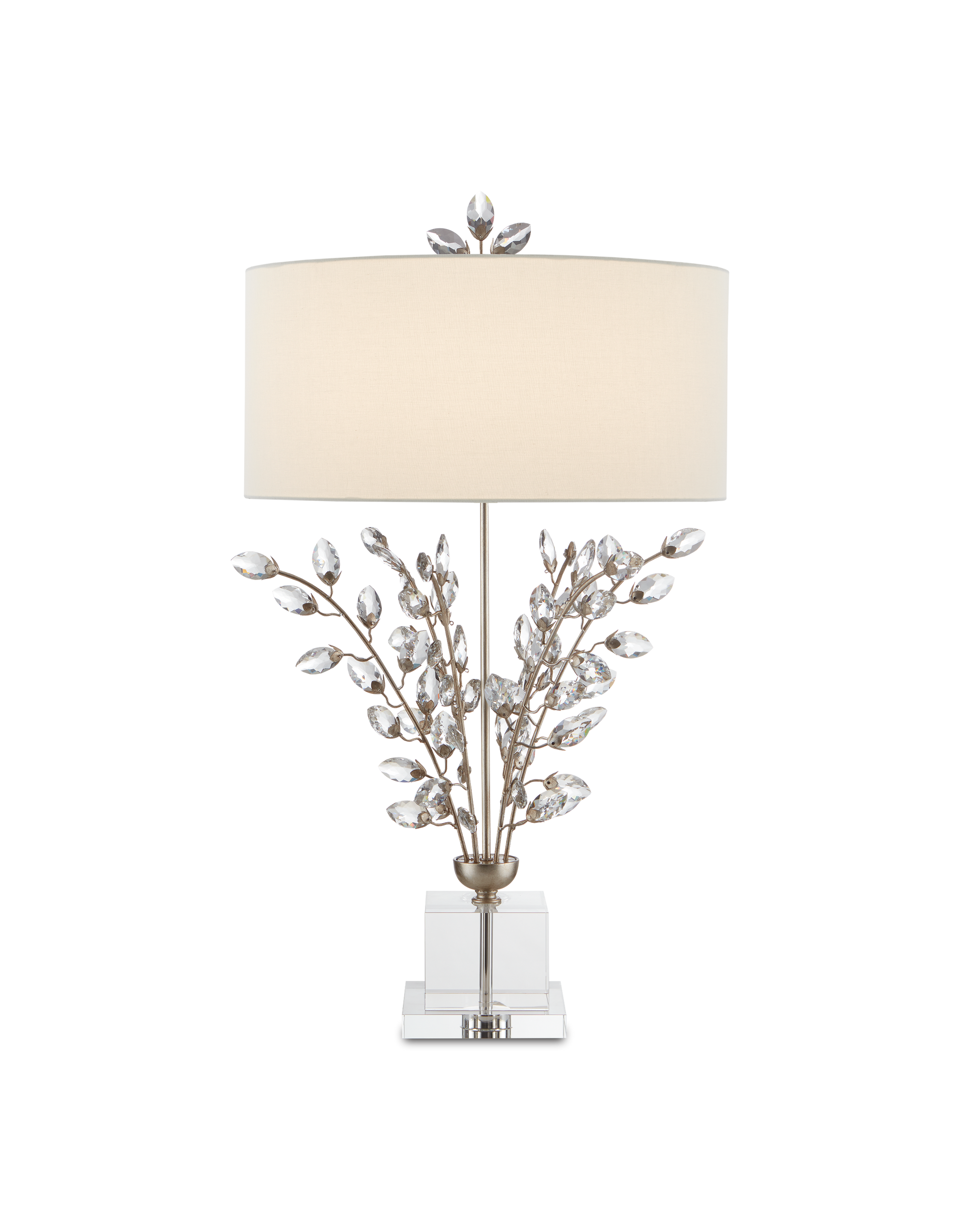 Forget-Me-Not Silver Table Lamp