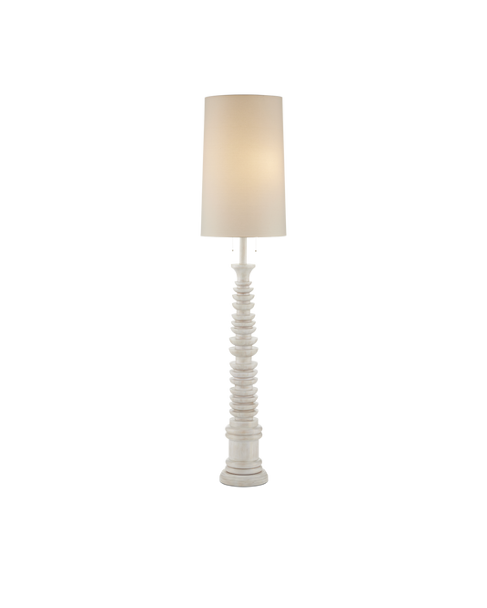 Malayan White Floor Lamp