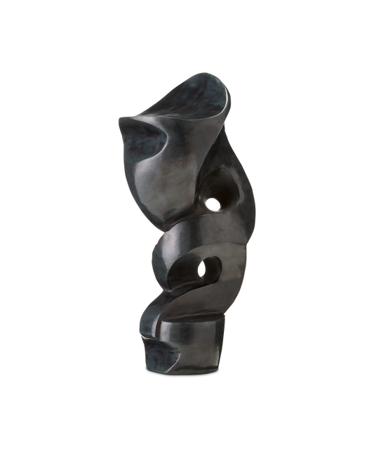 Roland Black Marble Abstract Sculpture