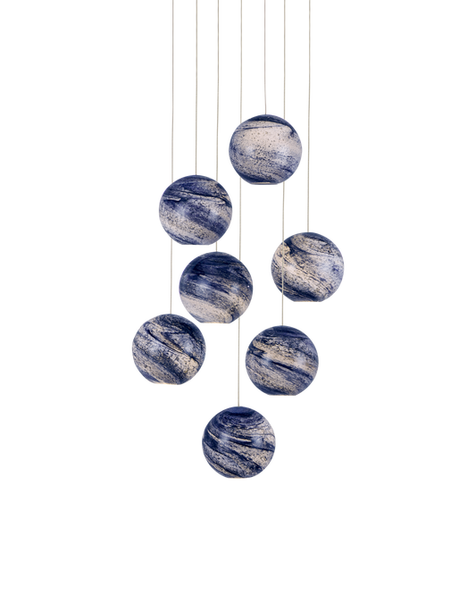 Palatino 7-Light Round Multi-Drop Pendant