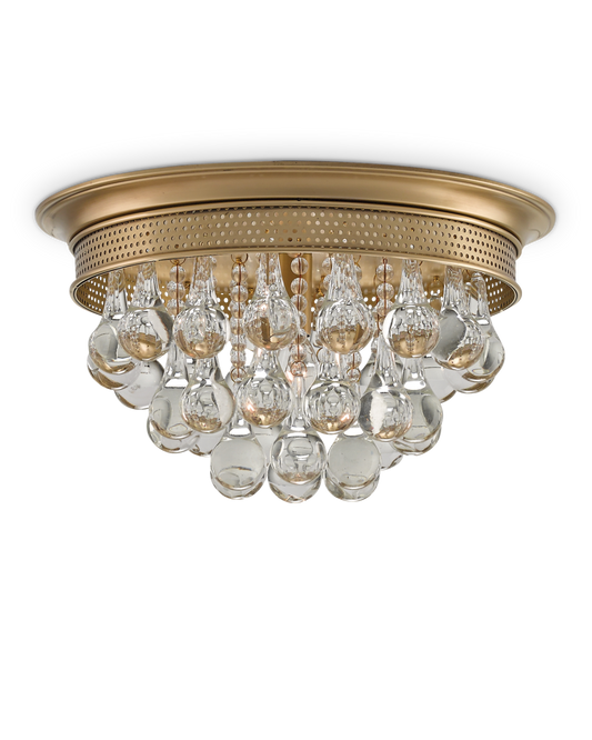 Worthing Brass Flush Mount