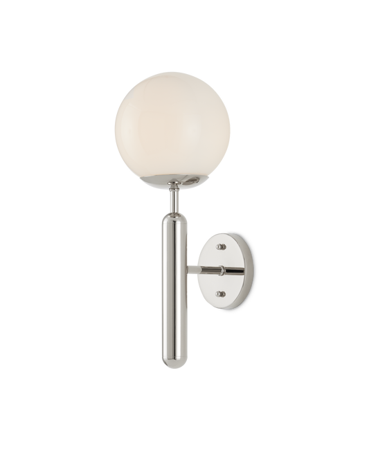 Barbican Single-Light Nickel Wall Sconce