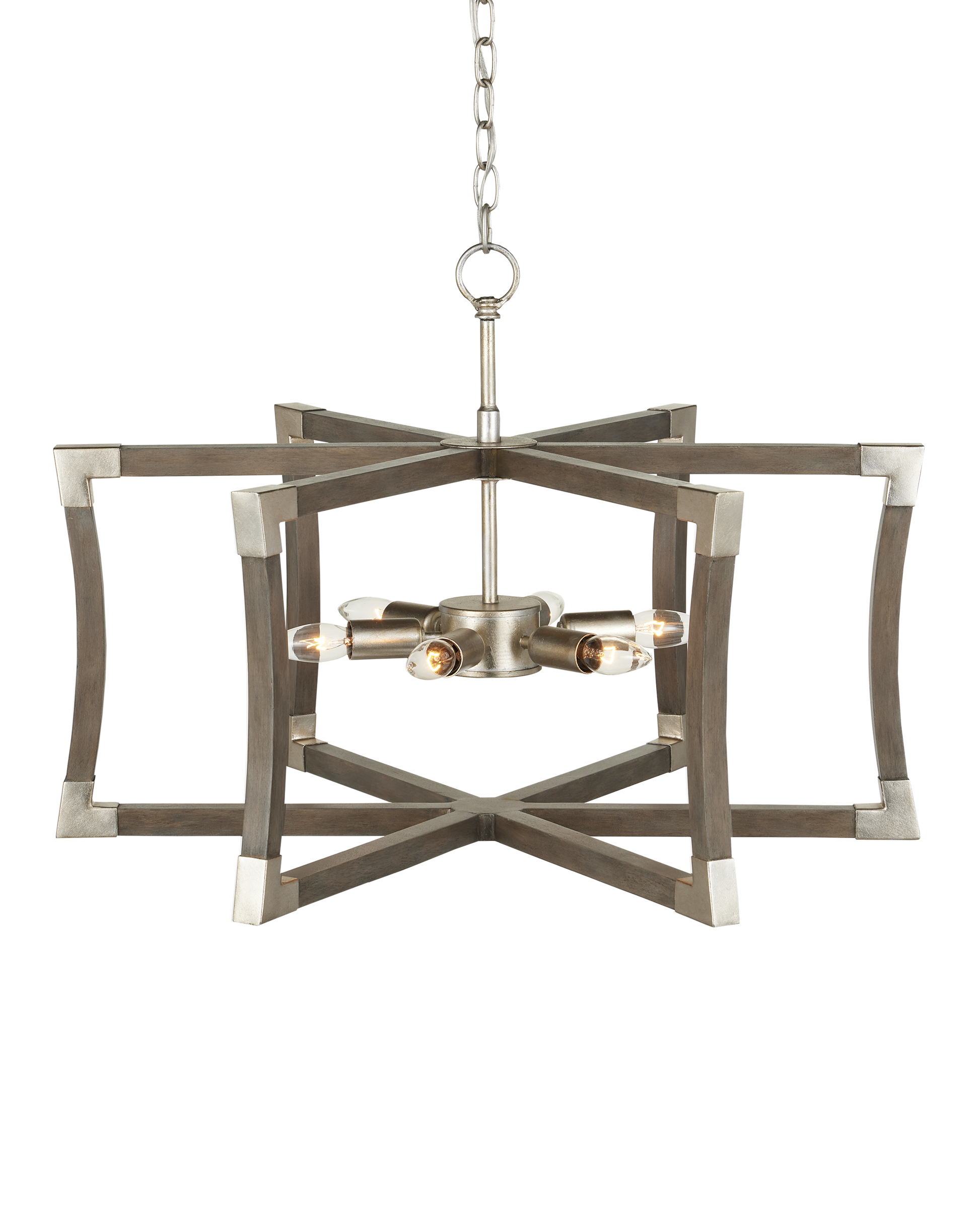 Bastian Small Gray Semi-Flush Mount