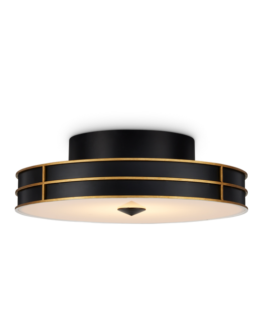 Fielding Black Flush Mount