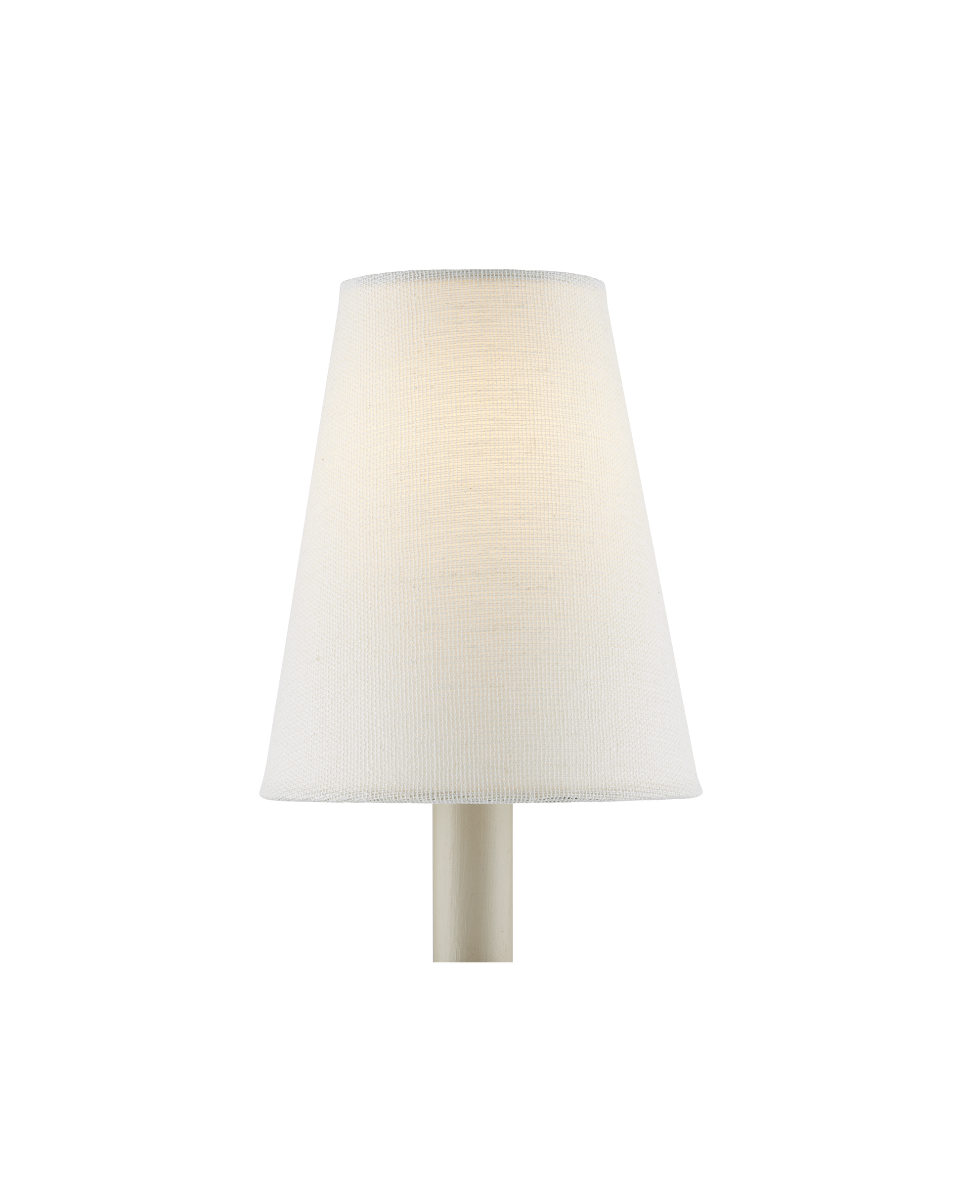 Off White Fine Grasscloth Tapered Chandelier Shade