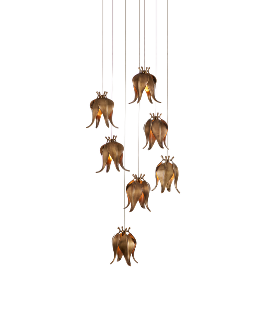 Iota 7-Light Round Multi-Drop Pendant