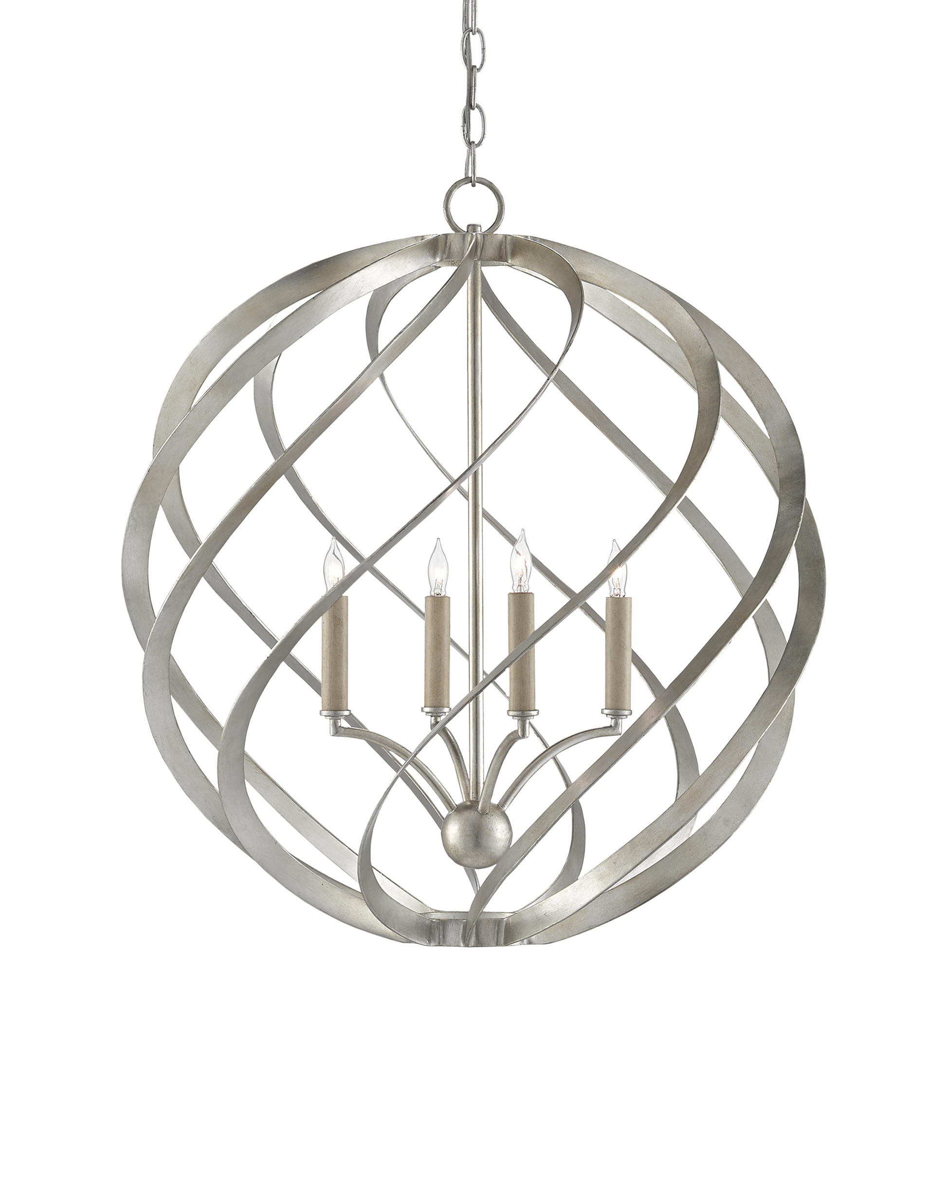 Roussel Silver Orb Chandelier
