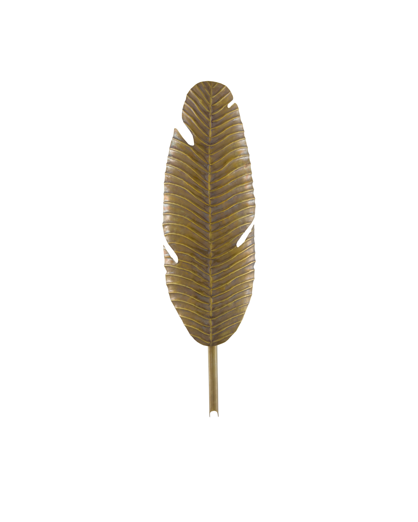 Tropical Brass Leaf Wall Sconce