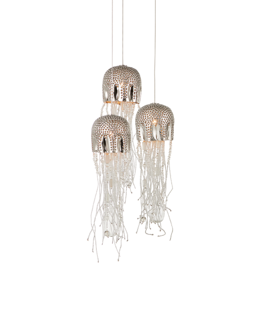 Medusa 3-Light Round Multi-Drop Pendant