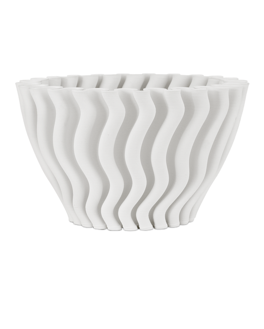 Ripple White Vase