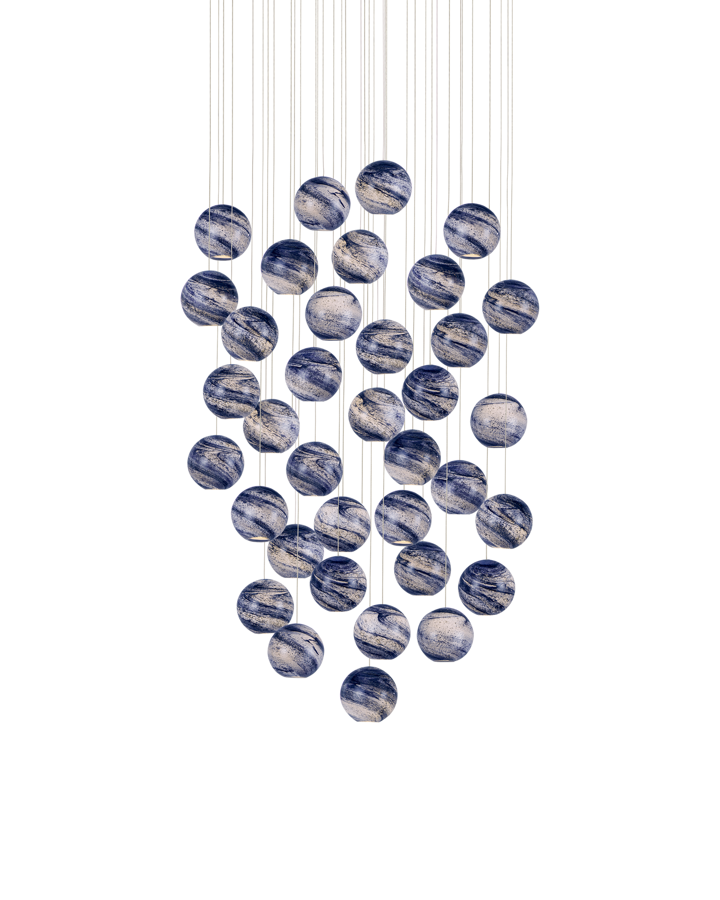Palatino 36-Light Round Multi-Drop Pendant